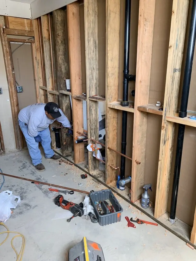 Commercial rough-in plumbing for Water Heater Replacement in Ashburn Farm